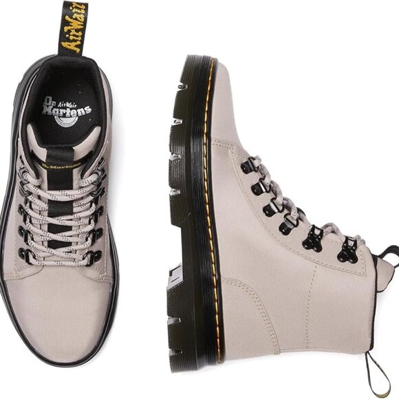 Dr. Martens Women's Combs W Poly Casual Boot, Vintage Taupe Poly Twill, 7 NEW - Picture 3 of 4